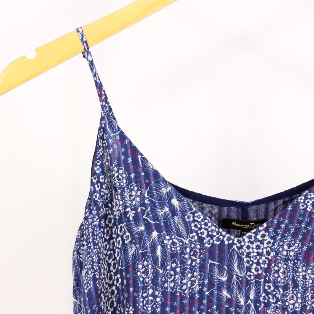 *Massimo Dutti Floral Spagetti Strap Midi Dress - Picture 6 of 7